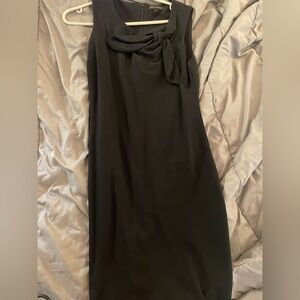 Black Banana Republic dress with bow detail
